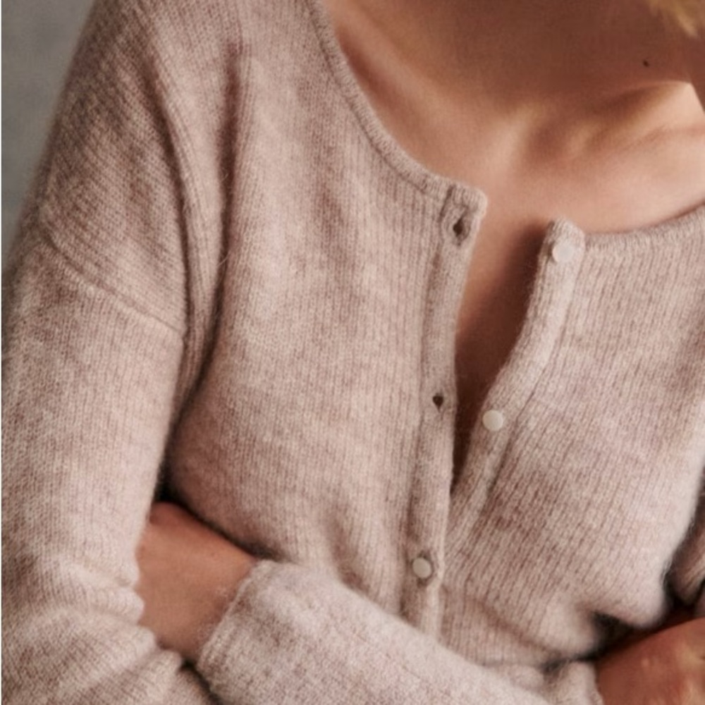 Sezane Light Beige Gaspard Cardigan
